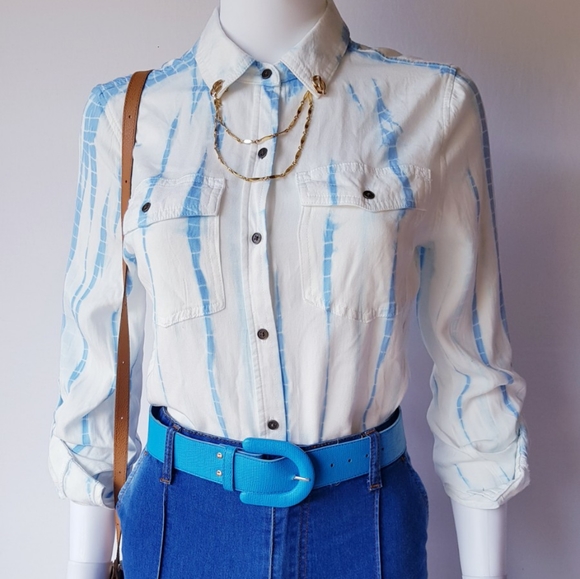 ANA A New Approach Tie Dye Blouse🩵 - Picture 2 of 7